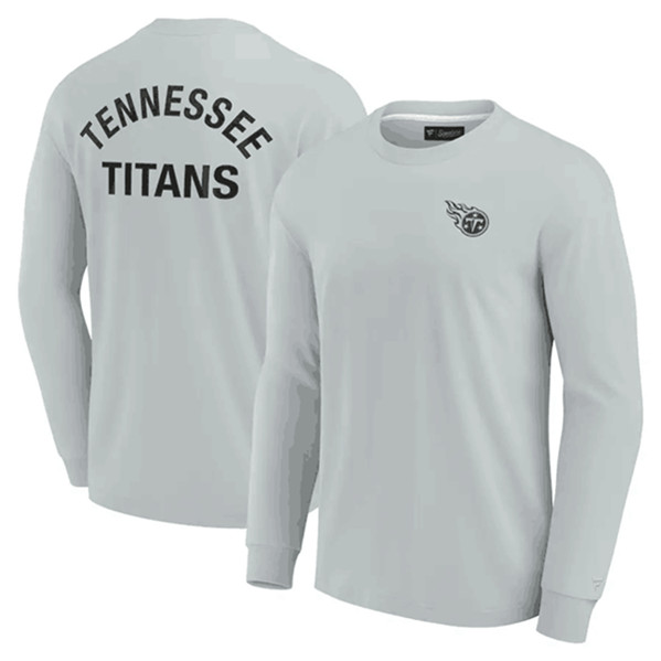 Men's Tennessee Titans Gray Signature Unisex Super Soft Long Sleeve T-Shirt - Click Image to Close